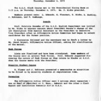 Black Caucus Meeting Minutes, December 4, 1975