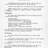 Association of Black Faculty and Administrators Meeting Minutes, May 10, 1976