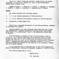 Black Caucus Meeting Minutes, October 30, 1975