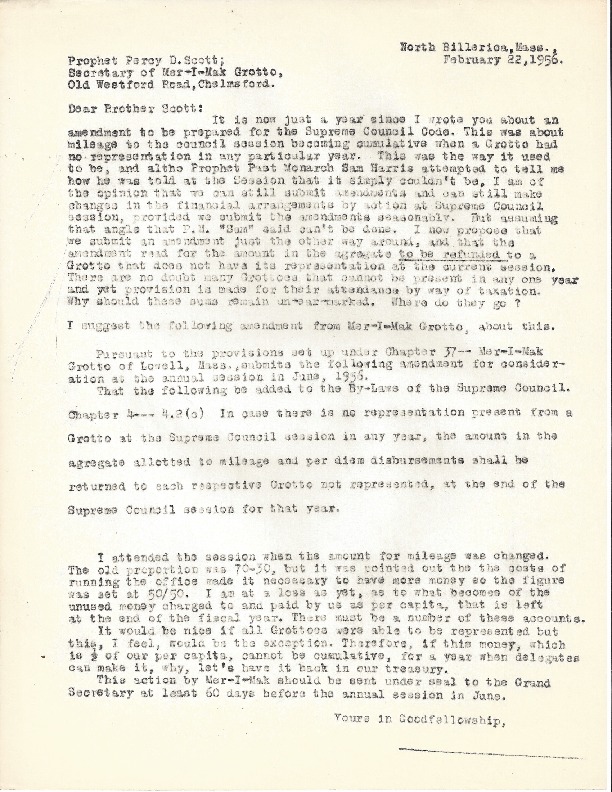 Feb 22 1956 Grotto Secretary re by-law change.pdf
