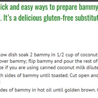 Screen Shot of Bammy Recipe