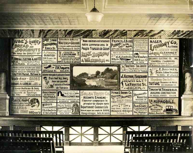 Advertisements on Board at St. Joseph's Hall 
