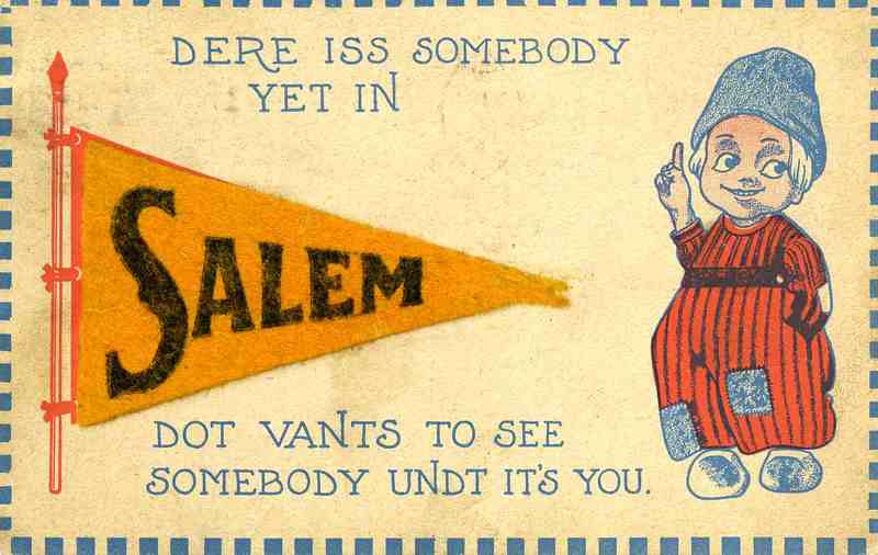 Dutch postcard "somebody wants to see you"