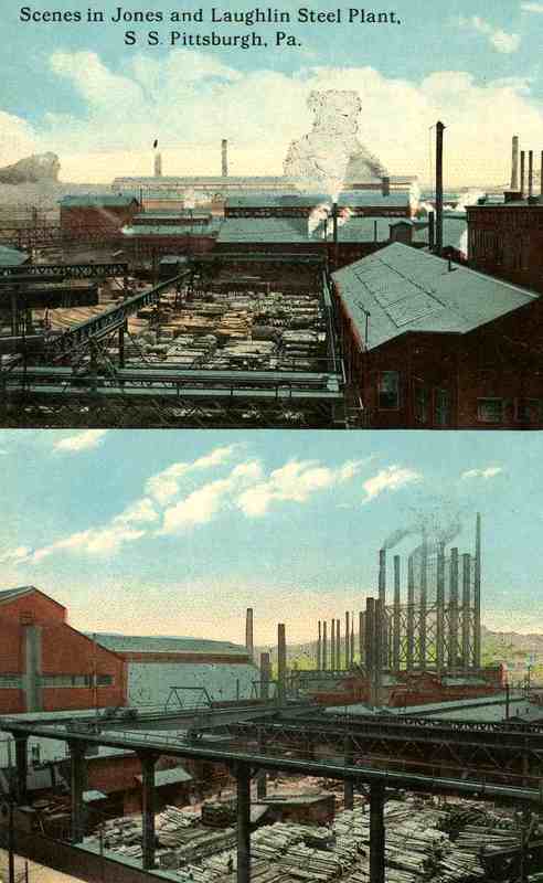 Scenes in Jones and Laughlin Steel Plant, Pittsburgh, PA